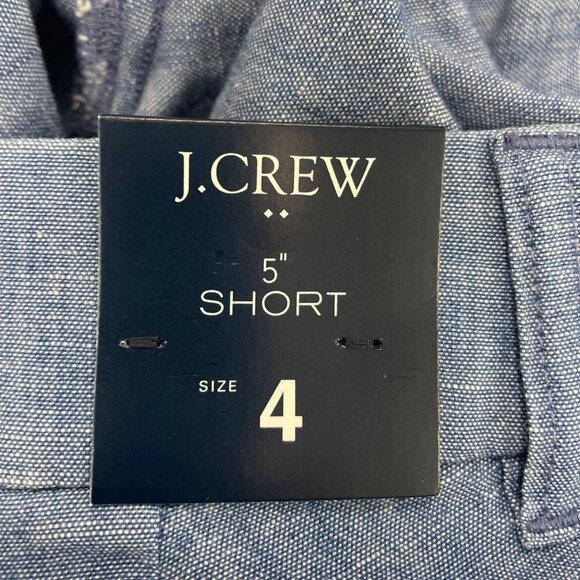 J.Crew Womens Chambray Shorts Blue Tailored Fit Summer Wear Size 4  - New - Picture 9 of 10